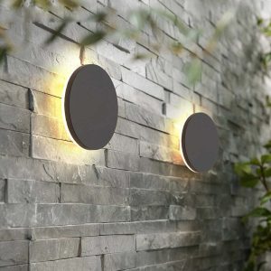 NOV384 Minimalist Round/Square Outdoor Wall Lamp LED Black/White