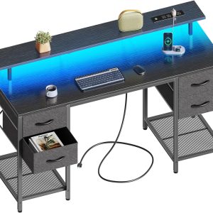 NOV390 Computer Drawers Outlets Storage Desk