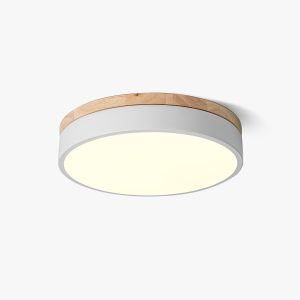 NOV330 White Round Wooden